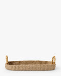Abaca Tray with Bamboo Handles