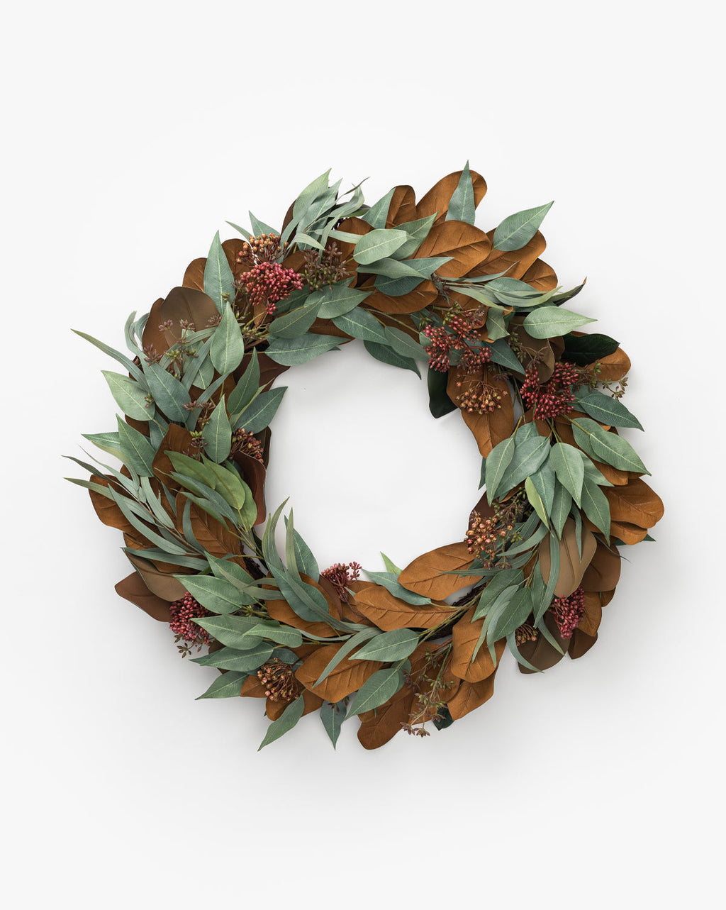 30¡® Faux Magnolia & Eucalyptus Wreath