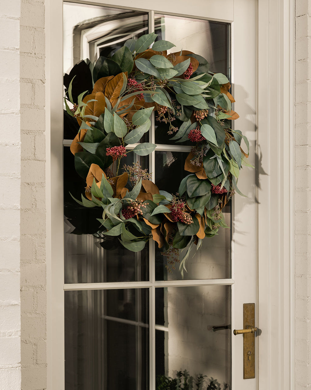 30¡® Faux Magnolia & Eucalyptus Wreath