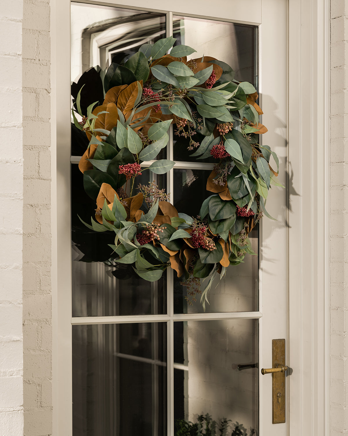 30¡® Faux Magnolia & Eucalyptus Wreath